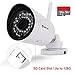 Dericam 1080P Wireless Outdoor Security Camera with Crystal Glass 3MP HD Lens, Full HD 1080P@30FPS, External Memory Card Slot Available, B2A, White