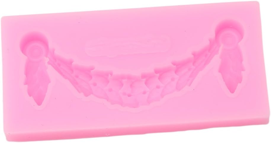 UNKE Curlicues Scroll Lace Fondant Silicone Mold for Sugarcraft, Cake Border Decoration,2#