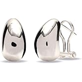 LeCalla 925 Sterling Silver Omega Back Earrings for Women | Pierced Stud Earrings Gift for Her, Wife or Girlfriend | Classic Omega Back Stud Earrings Jewelry for Daily Wear or Special Occasions