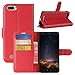 DOOGEE X20 Case, Fettion Premium PU Leather Wallet Flip Phone Protective Case Cover with Card Slots and Magnetic Closure for DOOGEE X20/DOOGEE X20L 5.0 Inch Smartphone (Wallet - Red)