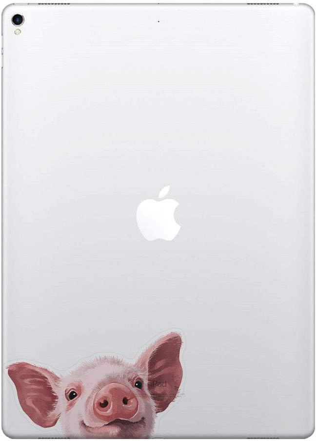 FINCIBO 5 x 5 inch Baby Pig Removable Vinyl Decal Stickers for iPad MacBook Laptop (Or Any Flat Surface)