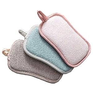 Keuken Schuren Pads,Antibacteriële Dubbelzijdige schrobben Sponzen Scourer Schotel Pannen Potten Kookgerei Scrubber 3…