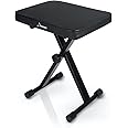 Donner Piano Bench, Adjustable Keyboard Bench Portable Collapsible X-Style Stool Chair Seat, 1.6 Inch Thickness High-Density 