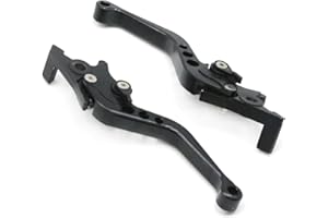 CADUFUELLY 1 Pair Motorbike Clutch Brake Levers, Aluminum Ergonomic Designed Brake Clutch Levers for Motorcycles, Scooter, El