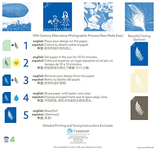 Cyanotype 5" x 7" Paper - 12 Pack (White)