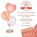 Confetti Balloons Rose-Gold Metalic for Party - Decoration Set (36) with 12-inch Latex Balloons, Confetti Balloons, 18-inch Heart Foil Balloons, Foil Curtains, Ribbons. Party Supplies 2020 Decorations