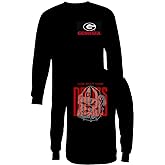 New World Graphics Georgia Tall Dawgs Mascot 2-Sided Black Long Sleeve T Shirt (X-Large)