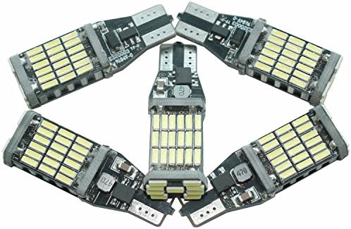 Deponstar-Super Bright 6000K Canbus Error Free 921 912 T10 T15 45-SMD LED Light Bulb for Backup Reverse Lights 12v (Pack of 5, Xenon White)