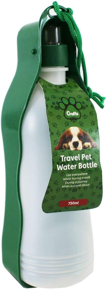 PMS CRUFTS 750ML TRAVEL PET WATER BOTTLE AND TRAY ON HANGING