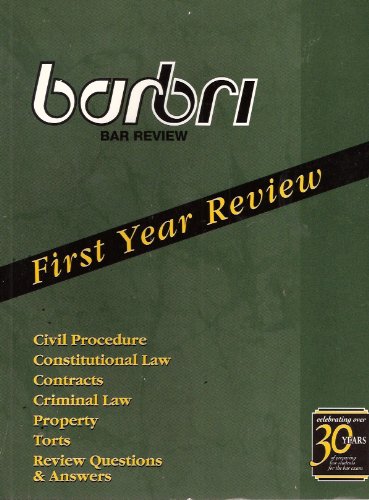 barbri BAR REVIEW (First Year Review - Civil Procedure - Constitutional