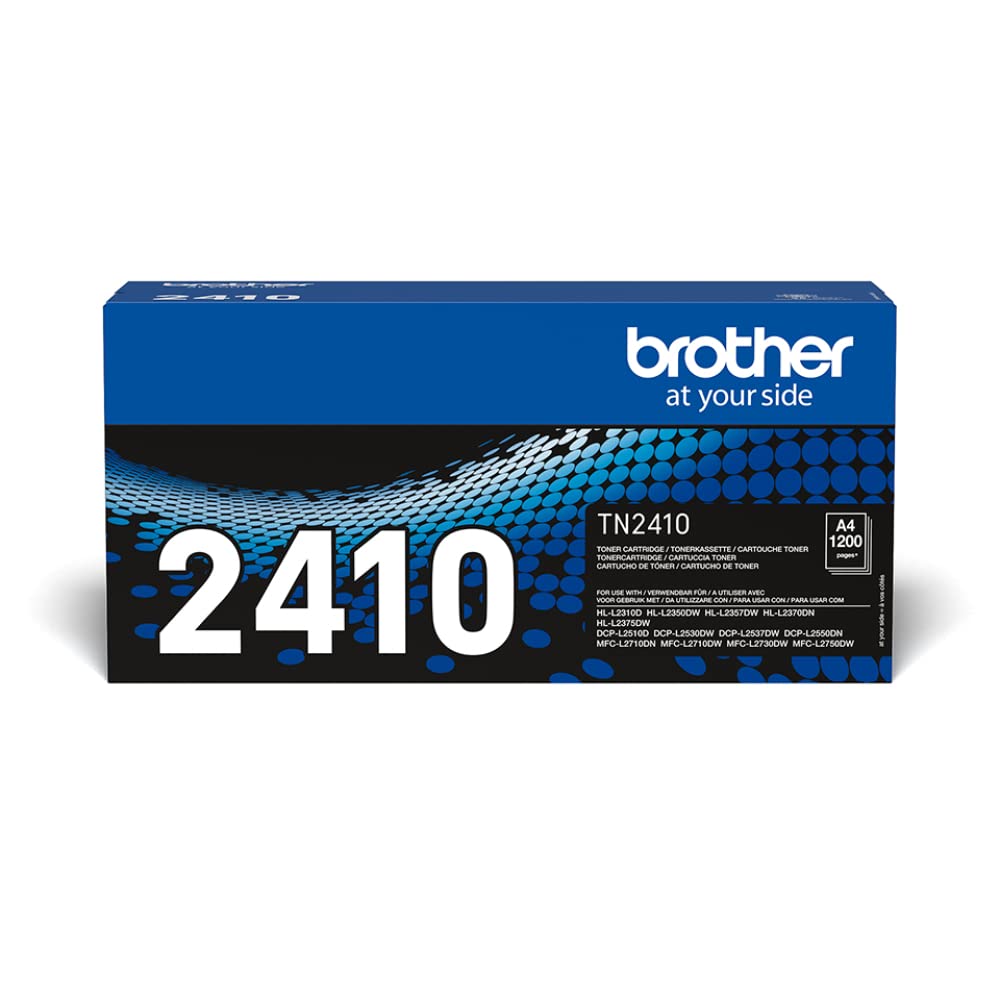 Brother TN-2410 Toner Cartridge, Black, Single Pack, Standard Yield, Includes 1 x Toner Cartridge, Genuine Supplies