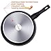 cooper pan Faraday Non-Stick Frying Pans, Granite Frying Pans with Stone-Derived Coating, Aluminum Cooking Pan with Universal Lid, 3PCS, Black