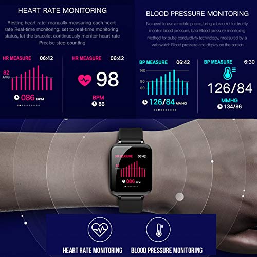 feifuns Smart Watch,Fitness Tracker with Heart Rate/Blood Pressure