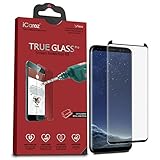 iCarez [Full Coverage Black Glass ] Screen Protector for Samsung Galaxy S8 (Case Friendly) Highest Quality Easy Install [ 2-Pack 0.33MM 9H 2.5D] with Lifetime Replacement Warranty - Retail Packaging