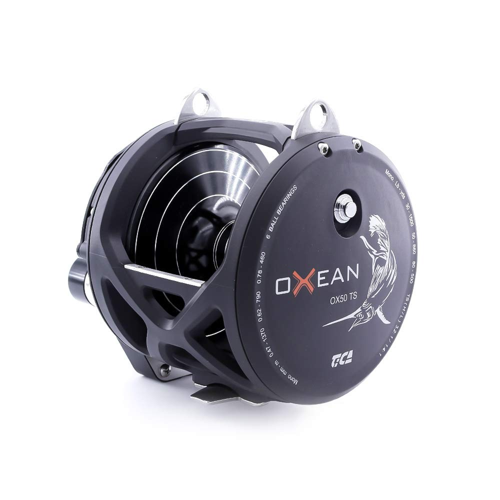 TICA OX50TS Tica Oxean Series: Graphite Body Lever Drag Trolling Reel 3.2/1.4 Gear Ratio, Multi