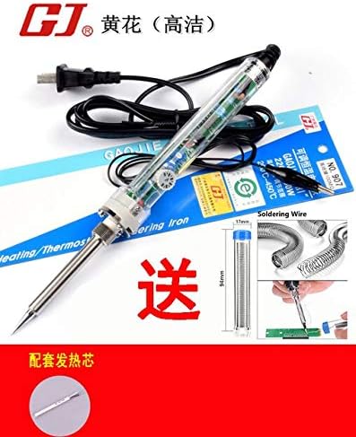 Soldering EU 220v 60W Adjustable thermostat electric iron Welding tool 200-450temperature 907 ajustable temperatura - (Power: 60W, Color: iron and pointed, Plug Type: EU)
