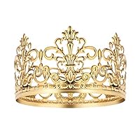 BESTONZON Tiara Crown/Gold Cake Crown Topper Crown Hair Ornaments Wedding Supplies Accessories