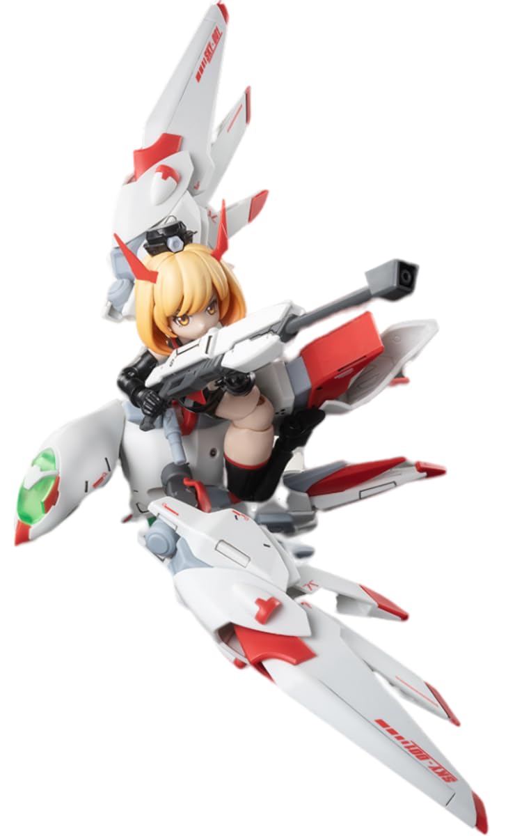 HiPlay BigFirebird x Hemoxian Plastic Model Kits: Full-Time Jijia, Kelly Janet, Mecha Musume, Anime Style Collectible Action Figures KL, Red, White, Black