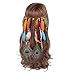 AWAYTR Feather Headband Indian Headpiece - Bohemian Tassels Hair Band Headwear For Women Girls (Color F)