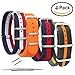 OWNITOW 4 Pack Nylon Watch Bands, Canvas Fabric Ballistic Nylon Watch Straps - Widths 16mm 18mm 20mm or 22mm 24mm