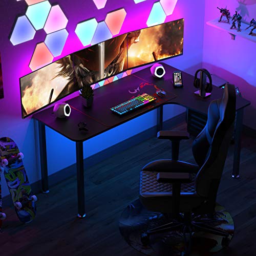 It's_Organized L Shaped Desk,61 inch Corner Gaming Desk,Computer L Desk,Modern PC Laptop Computer Table Workstation with… - Image 4