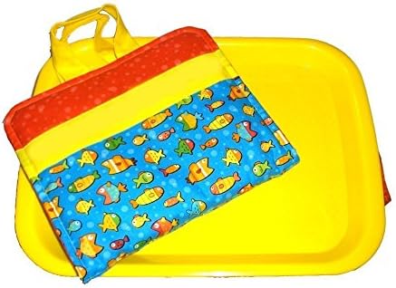 Fish Travel Art Set for Kids - Childrens Lap Desk and Coloring Kit - Lightweight Car Trip Toy and Tray