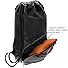 ButterFox Waterproof Fabric Drawstring Swim PE Gym Sports Pool Bag Cinch Sack Sackpack Backpack for Kids, Girls, Boys, Men and Women - Black