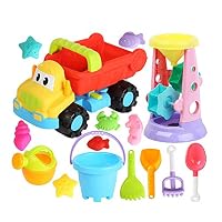 AODLK Summer Mold Baby Bath Toy Outdoor Toy Beach Toys for Children Sand Set Sand Bucket Game Sea Sand Rake Shovel Set Including Water Wheel Beach Bucket Watering Can