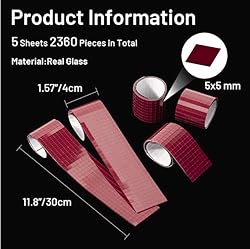PP OPOUNT 2360 PCS Disco Tiles, 5 x 5 mm Self