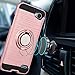 LG Q6 Phpne Cases,LG Q6 Plus Case,LG G6 Mini/LG Q6+ Case with HD Phone Screen Protector,YmhxcY 360 Degree Rotating Ring & Bracket Dual Layer Resistant Back Cover for LG Q6-ZH (ZH-Rose Gold-1)