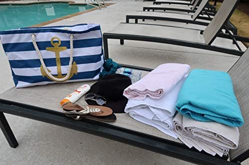 Beach Bag XL, Waterproof Lining, Travel Tote Bag, Zipper Closure, Inner Pockets 2 Beach Bag XL, Waterproof Lining, Travel Tote Bag, Zipper Closure, Inner Pockets