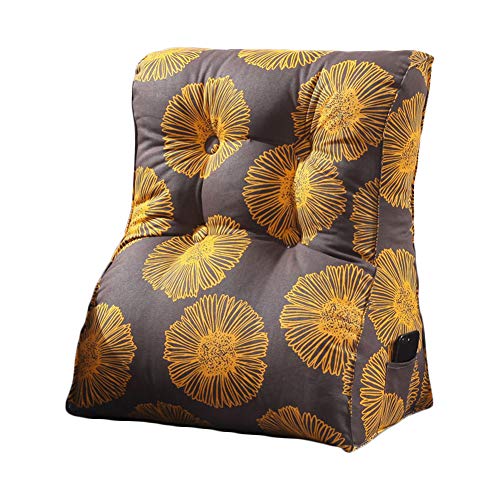 Roner Triangle Back Cushion Reading Pillow Back Support Pillow Bed Rest Pillow Lumbar Pad for Sofa Bed Daybed 22x24 Inches