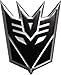 Transformers Decepticon Black Large Aluminum Emblem
