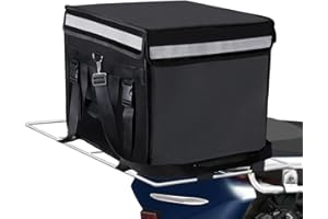 TooCust Large Insulated Food Delivery Bag with Fixed Base and Internal Frame, XXL 19.7" x 15" x 15", Commercial Pizza Delivery Bag w/Divider, Waterproof & Foldable Catering Bag Food Deliveries, Black