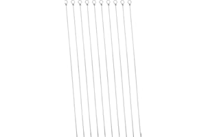 LBTODH 50PCS Fishing Spinner Stainless Steel Lure Making Supplies 160mm/6.3" Wire Diameter 0.6 mm / 0.023" Spinner Bait Wire for Freshwater or Saltwater Fishing