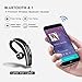 Mpow Bluetooth Headset, Wireless Headset with Function Microphone-Mute, 6-Hrs Playing Time Cell Phone Bluetooth Earphone, Car Bluetooth Headset for iPhone Samsung Android - Silver
