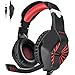 PECHAM Gaming Headset for PS4,Xbox one,Noise Cancelling Ear Headphones with Mic, Stereo Surround Sound and Easy Volue Control,3.5MM Jack for laptop PC Mac Nintendo Switch and Smart Phones(Red)