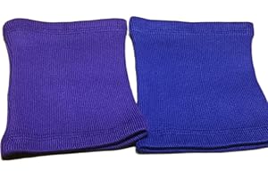 Dog Ear Hematoma Clip Pet Ear Flap Head Wrap DDFS (2 Pack)，Earmuffs Dog Hoodie No Flap Ear Wrap for Dogs - Purple+Blue L