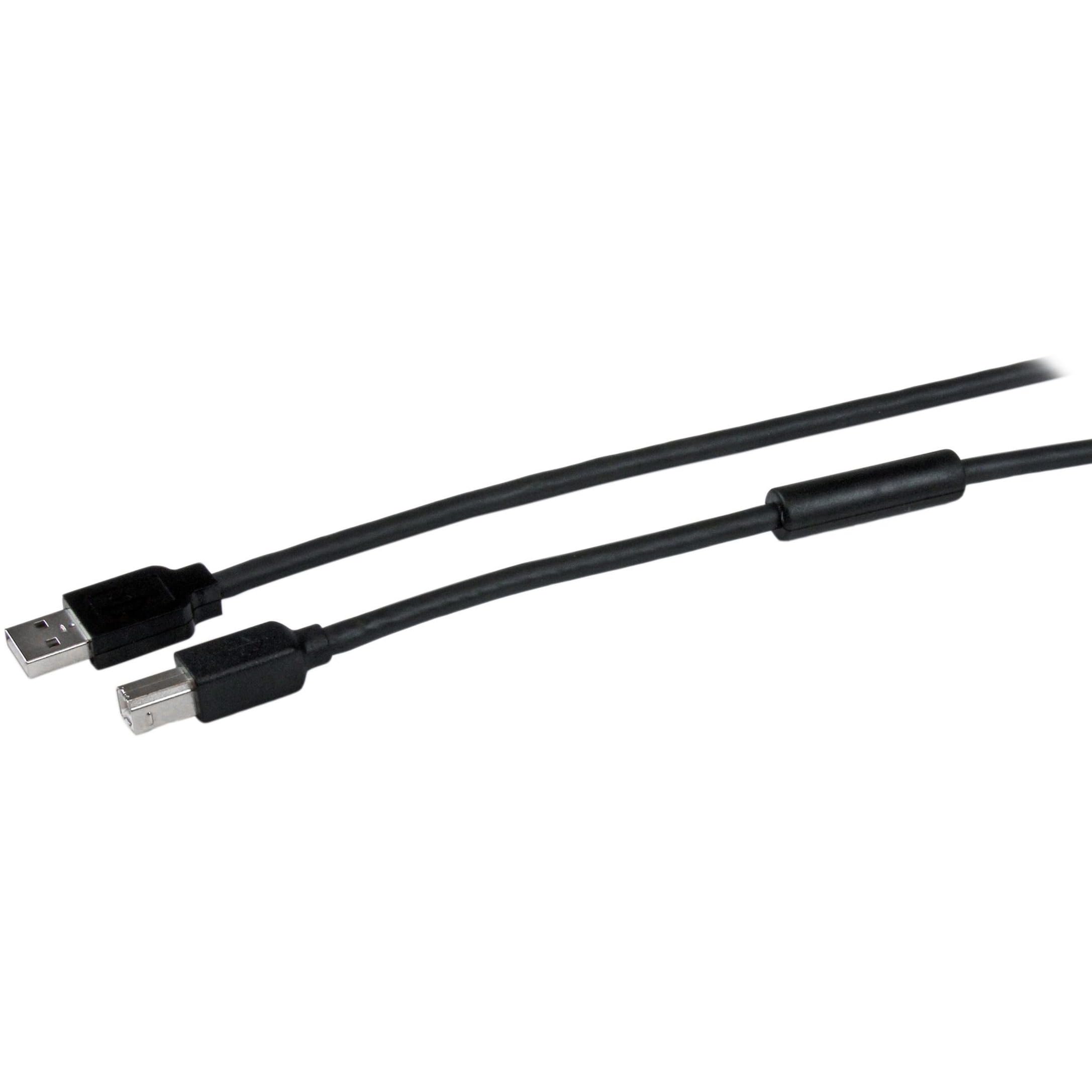 StarTech 15m USB 2.0; M/M; 2.0; USB A; USB B; 480 Mbit/s; 15 m; 607 g (USB2HAB50AC)