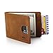 Men's Genuine Leather RFID Blocking Wallet With Money Clip For Men Father Husband Boyfriend Slim Bifold Profile (BROWN)