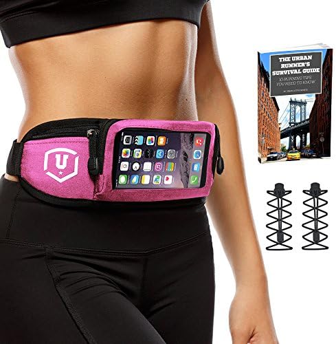 Running Belt Complete Bundle - Pouch Running Belt Iphone 7 Plus for Men and Women - Locking Laces and Running Guide Ebook Included