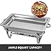 Mophorn Full Size Rectangular Chafers for Catering Buffet Warmer Set with Folding Frame, 8 Quart, Stainless Steel