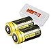 TWO PACK: Nitecore NL166 16340 RCR123A RCR123 650mAh Protected Rechargeable Batteries & LumenTac Organizer