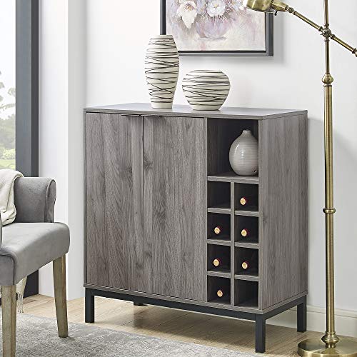 Eden Bridge Designs Barschrank, Holz, Schiefergrau, 87 x 87 x 92 cm – Bild 6