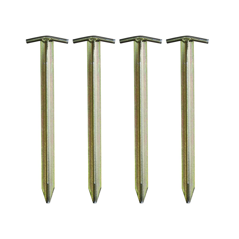 CampAir Tent Pegs T-Pegs, Galvanised Steel (Pack of 4)