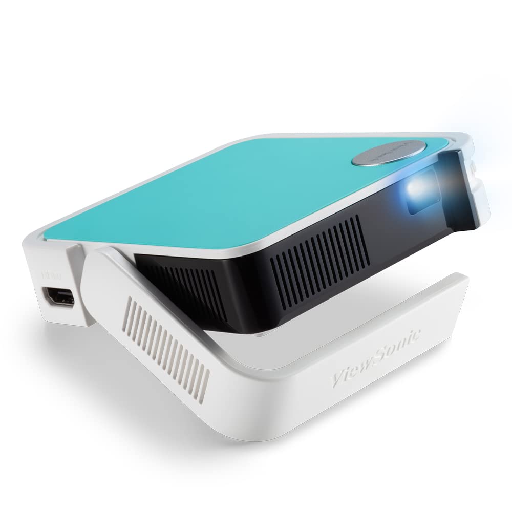 ViewSonic M1 mini Pocket LED Ultra-Portable Projector with Integrated JBL Audio, WVGA, 120 Lumens, HDMI, USB, Compatible with TV Sticks & Gaming Consoles, in 3 Colours