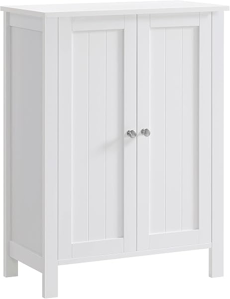 VASAGLE Floor Storage Cabinet, Freestanding Storage Unit with 2 Adjustable Shelves, for Bathroom Living Room Dining Kitchen,
