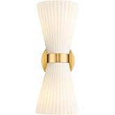 Gold Sconce Wall Lighting, HWH Single Wall Vanity Light Fixture Brushed Gold Wall Sconce Lamp, Modern Indoor Up Down Wall Lig