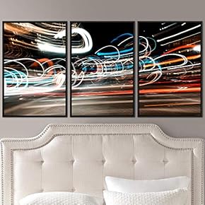 signwin 3 Piece Framed Canvas Wall Art Abstract...