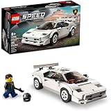 LEGO Speed Champions Lamborghini Countach 76908 Building Kit; Collectible Model of the Iconic 1970’s Super Sports Car for Kids Aged 8+, Includes a Driver Minifigure with Helmet and Wrench (262 Pieces)